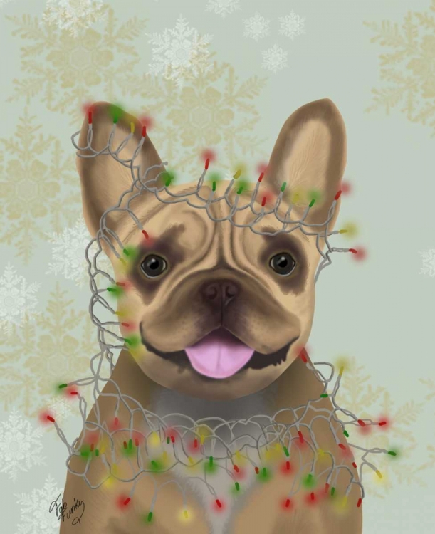 Picture of FRENCH BULLDOG, CHRISTMAS LIGHTS 1