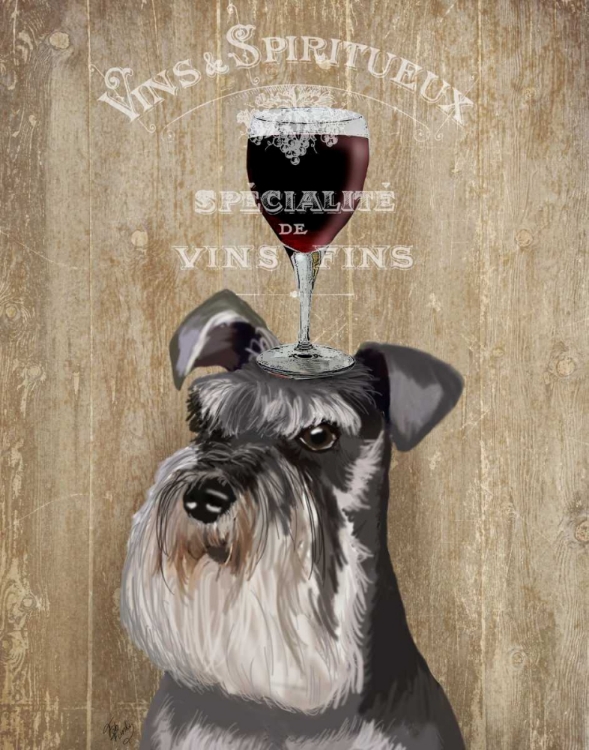 Picture of DOG AU VIN, SCHNAUZER