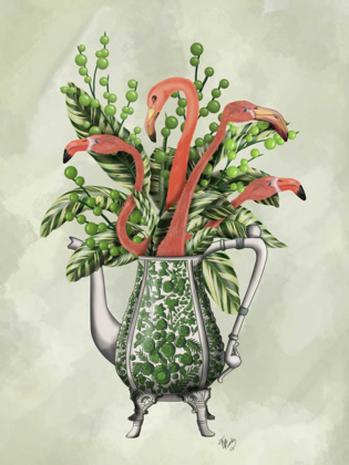 Picture of VASE OF FLAMINGOS