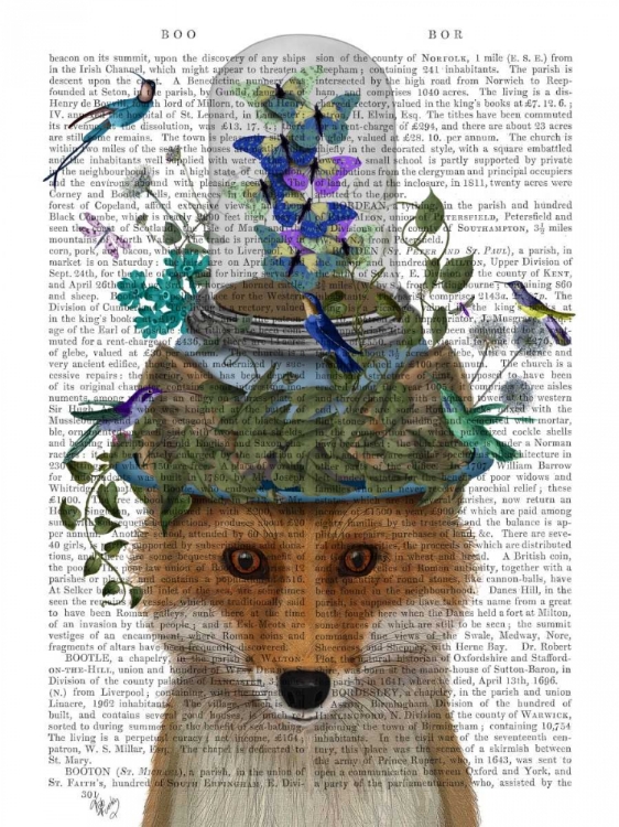 Picture of FOX WITH BUTTERFLY BELL JAR