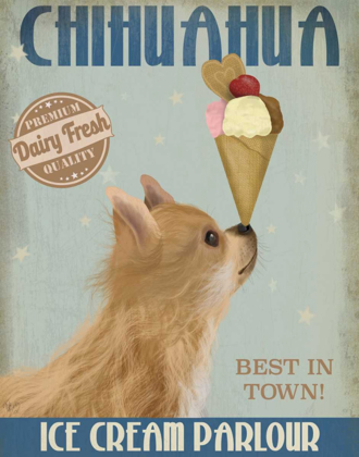 Picture of CHIHUAHUA, LONG HAIRED, ICE CREAM