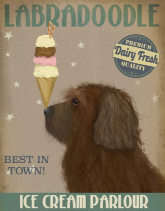 Picture of LABRADOODLE, BROWN, ICE CREAM