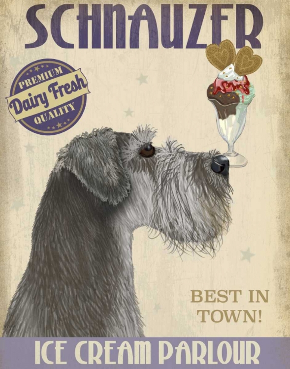 Picture of SCHNAUZER, GREY, ICE CREAM