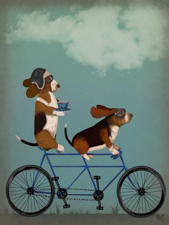 Picture of BASSET HOUND TANDEM