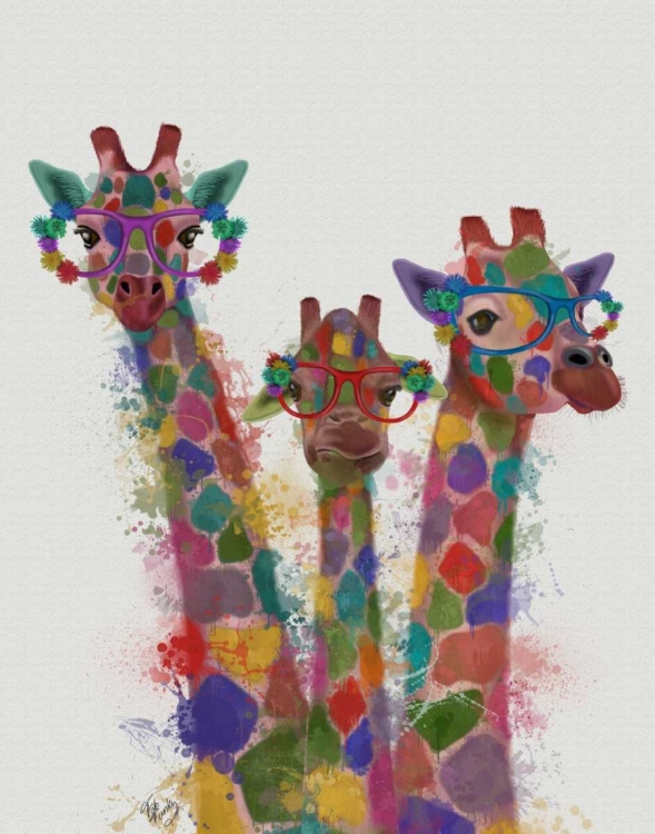 Picture of RAINBOW SPLASH GIRAFFE TRIO