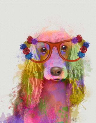 Picture of RAINBOW SPLASH COCKER SPANIEL, PORTRAIT