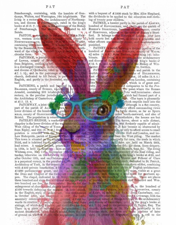 Picture of RAINBOW SPLASH RABBIT 2, PORTRAIT