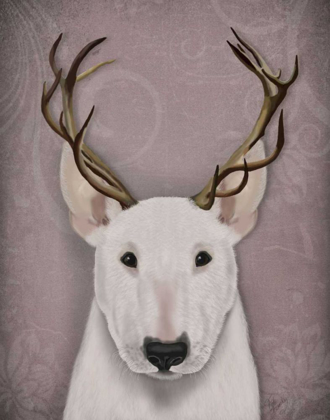 Picture of BULL TERRIER AND ANTLERS