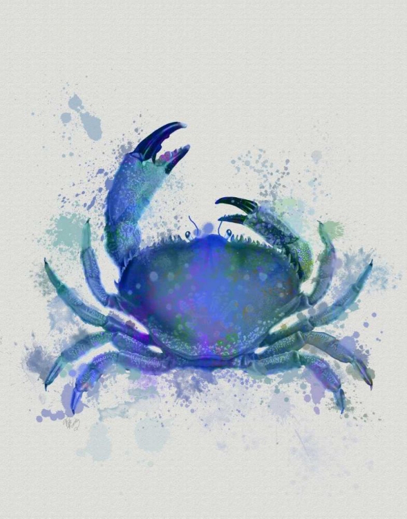 Picture of CRAB 1 BLUE RAINBOW SPLASH