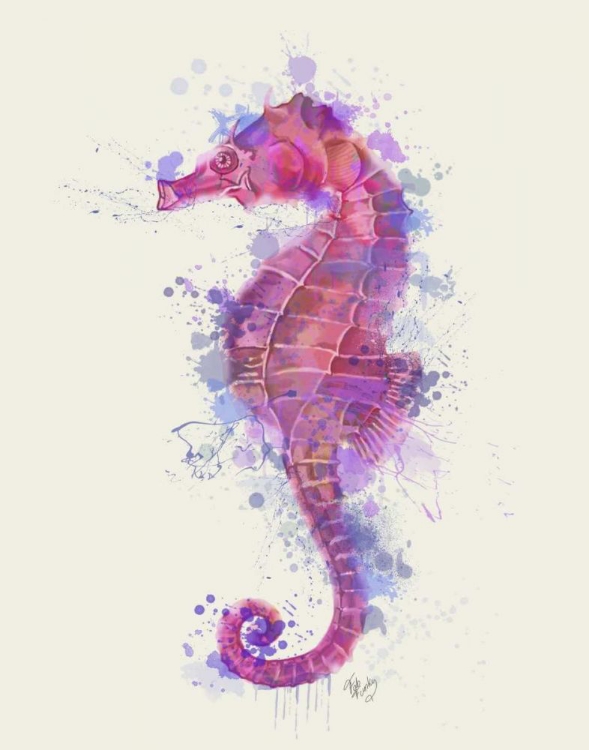 Picture of SEAHORSE RAINBOW SPLASH PINK AND PURPLE