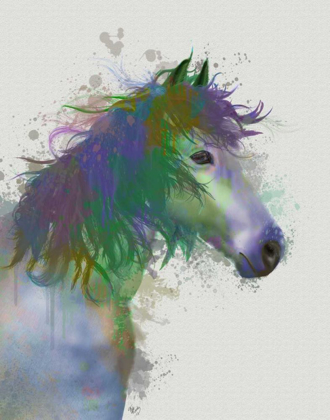 Picture of HORSE PORTRAIT 1 RAINBOW SPLASH