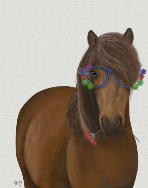 Picture of HORSE AND FLOWER GLASSES