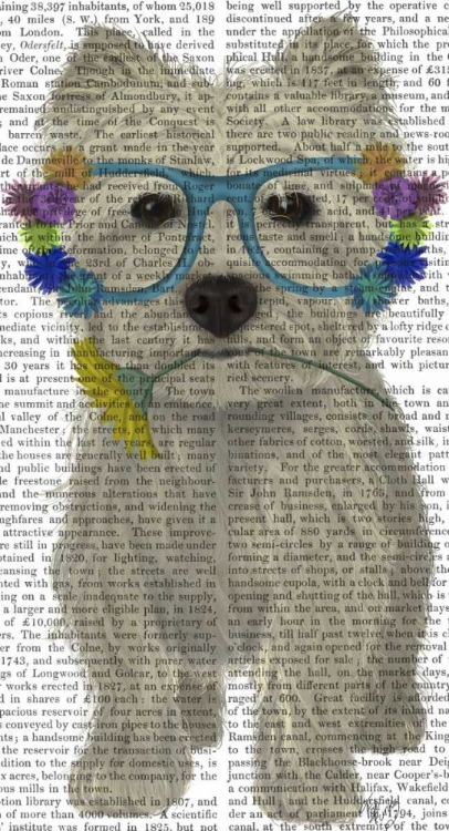 Picture of WEST HIGHLAND TERRIER FLOWER GLASSES