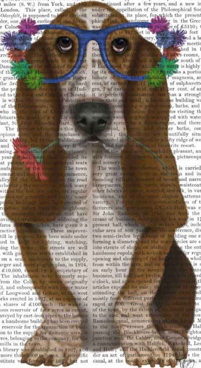 Picture of BASSET HOUND FLOWER GLASSES