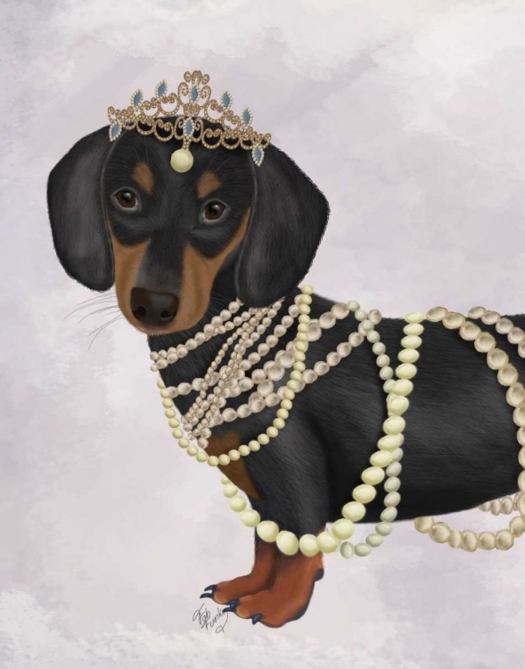 Picture of DACHSHUND AND TIARA