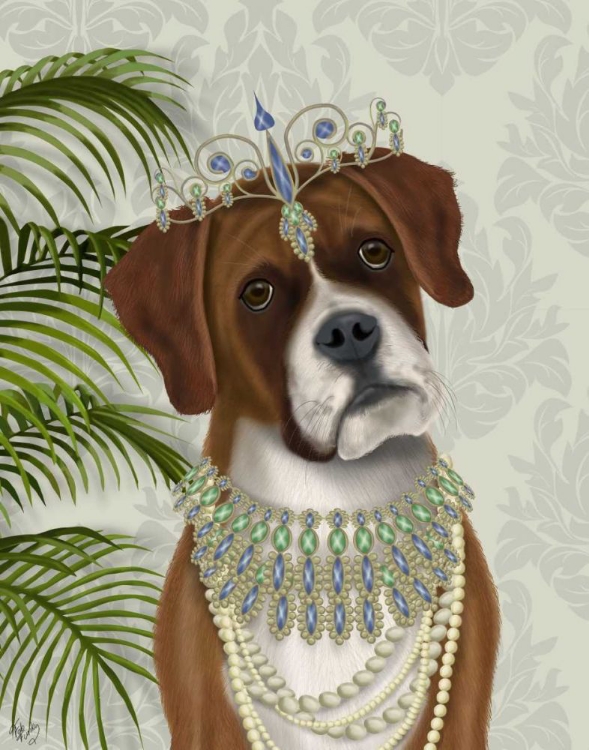 Picture of BOXER AND TIARA, PORTRAIT