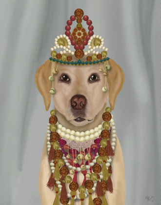 Picture of YELLOW LABRADOR AND TIARA, PORTRAIT