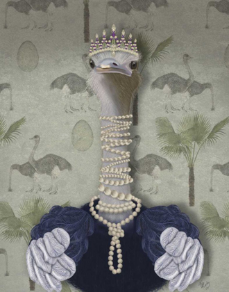 Picture of OSTRICH AND PEARLS, PORTRAIT