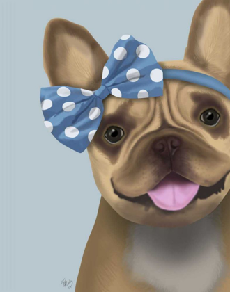 Picture of FRENCH BULLDOG AND BLUE BOW