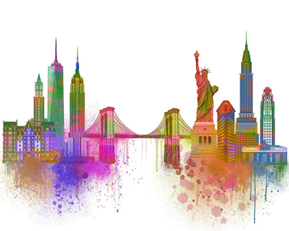 Picture of NEW YORK SKYLINE RAINBOW BRIGHT 