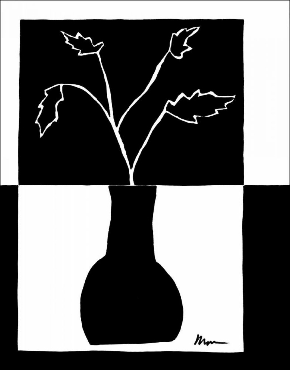 Picture of MINIMALIST LEAF IN VASE I