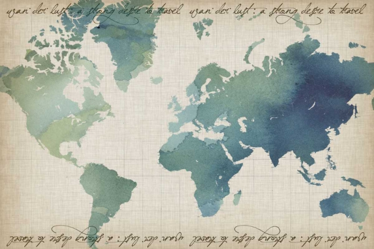 Picture of WATERCOLOR WORLD MAP