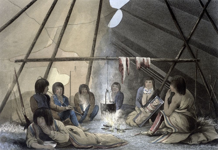 Picture of INTERIOR OF A CREE INDIAN TENT