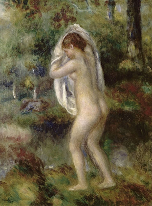 Picture of YOUNG GIRL UNDRESSING TO BATHE IN THE FOREST