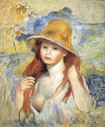 Picture of YOUNG WOMAN IN A STRAW HAT