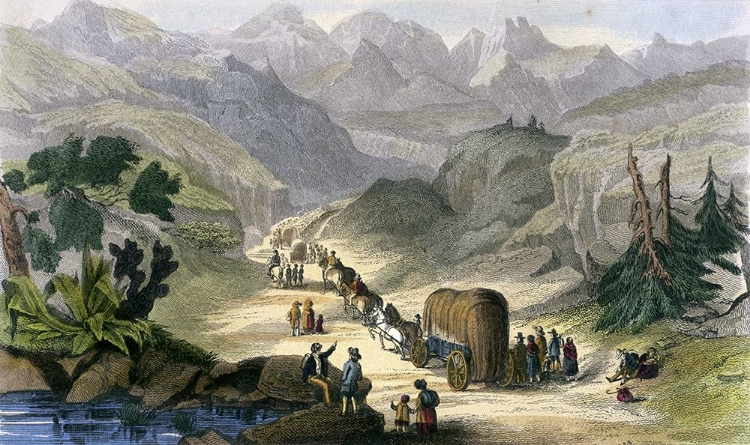 Picture of EMIGRANT PARTY ON THE ROAD TO CALIFORNIA