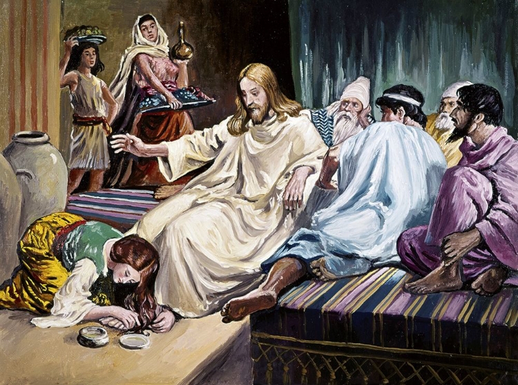 Picture of MAGDALENE WASHING CHRISTS FEET