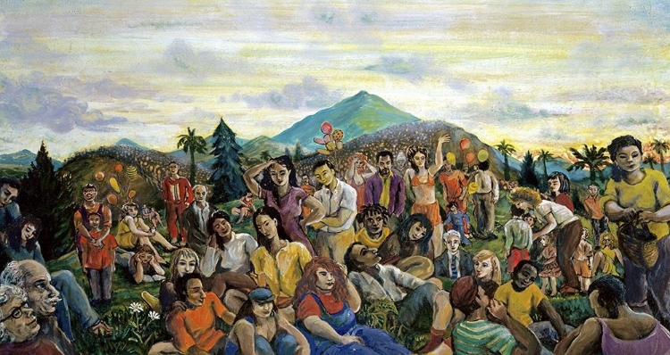 Picture of CROWD IN A LANDSCAPE