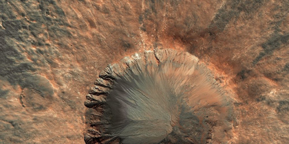 Picture of MARS HIRISE - CRATER NEAR SIRENUM FOSSAE