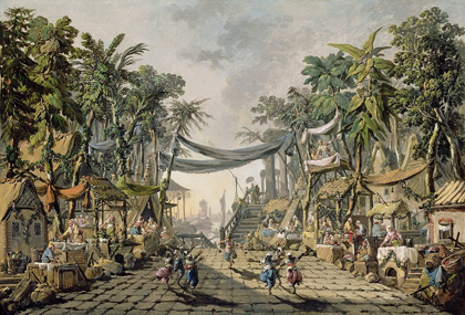 Picture of MARKET SCENE IN AN IMAGINARY ORIENTAL PORT