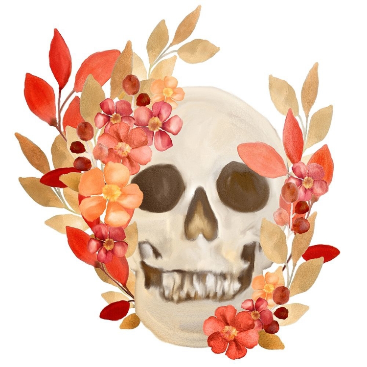 Picture of FALL FLORAL SKULL