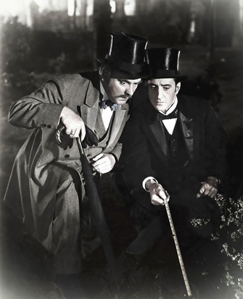 Picture of BASIL RATHBONE WITH NIGEL BRUCE