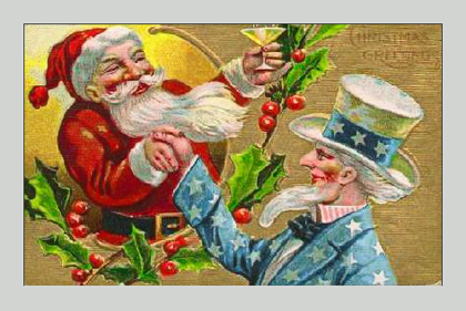 Picture of SANTA WITH UNCLE SAM LITHO