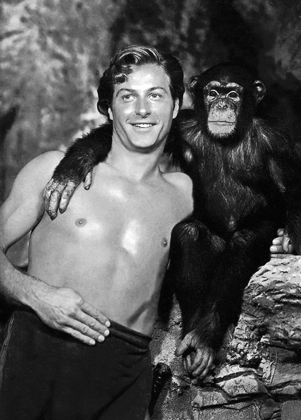 Picture of LEX BARKER WITH CHEETA