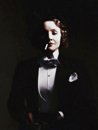 Picture of MARLENE DIETRICH IN TOP HAT - TINTED