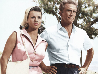 Picture of SENTA BERGER WITH KIRK DOUGLAS