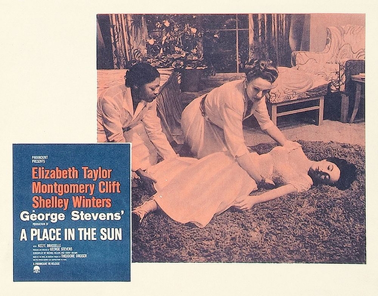 Picture of ELIZABETH TAYLOR - A PLACE IN THE SUN - LOBBY CARD