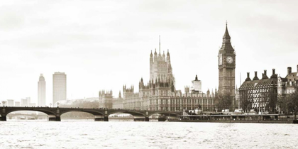 Picture of VIEW OF THE HOUSES OF PARLIAMENT AND WESTMINSTER BRIDGE LONDON