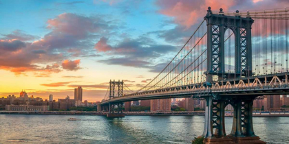 Picture of MANHATTAN BRIDGE AT SUNSET, NYC