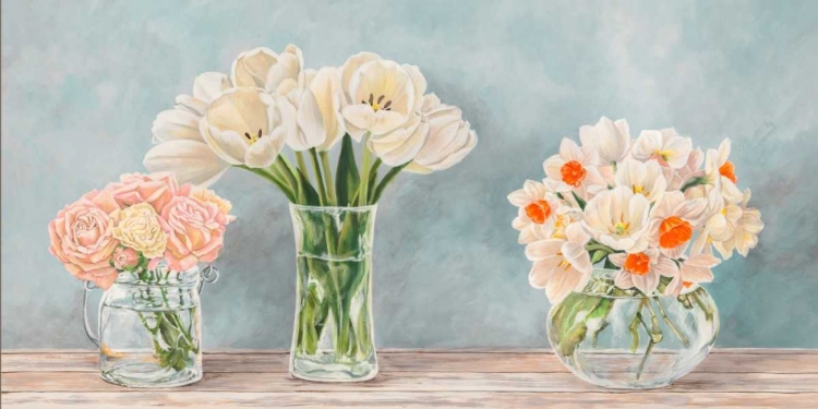 Picture of FLEURS ET VASES AQUAMARINE