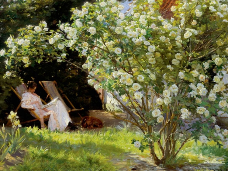 Picture of SEATED IN THE GARDEN OF ROSES