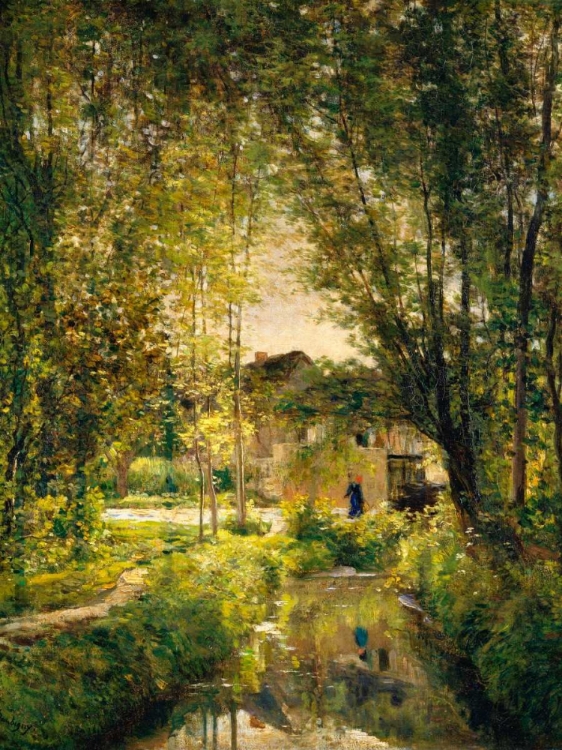 Picture of LANDSCAPE WITH A SUNLIT STREAM 