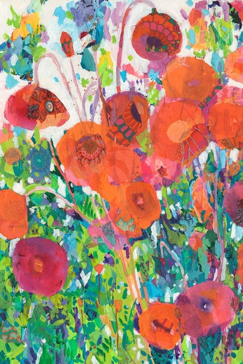 Picture of VIVID POPPY COLLAGE I