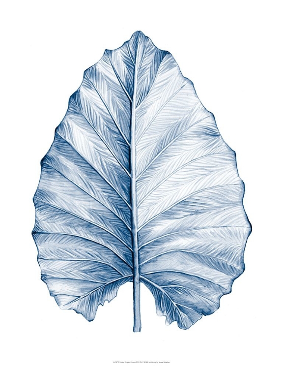 Picture of INDIGO TROPICAL LEAVES III