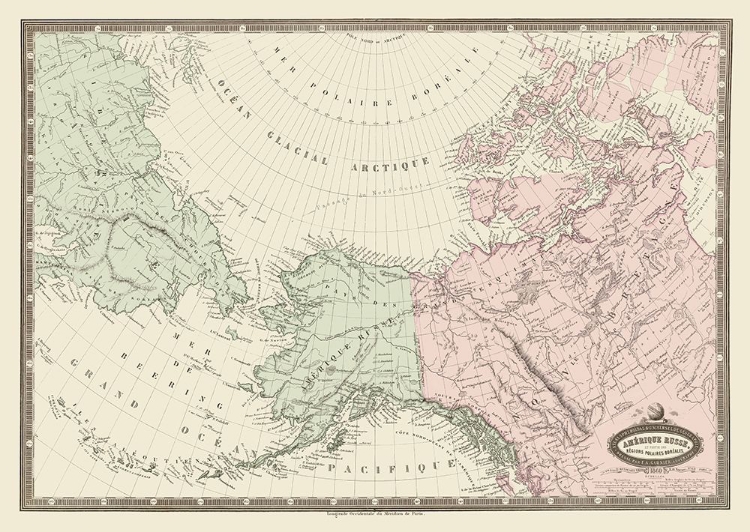 Picture of NORTH AMERICA, EASTERN RUSSIA - RENOUARD 1860