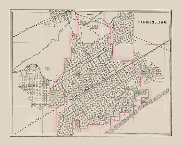 Picture of BIRMINGHAM  ALABAMA - CRAM 1892